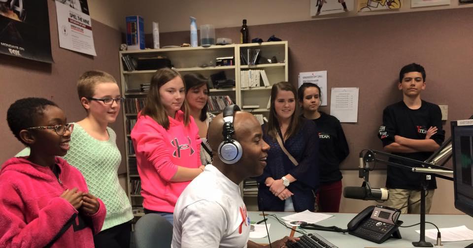 Cleve Hill Students at the Kiss 98.5 Studio