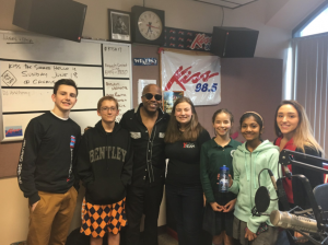 Students From Nichols School Visit the Kiss 98.5 Studio